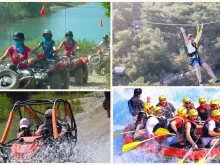 Rafting , Buggy or Quad Safari and Zipline Tour 3 in 1