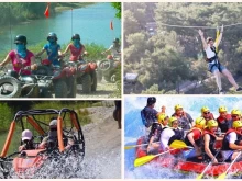 Rafting , Buggy veya Atv Safari ve Zipline Turu 3'ü 1 arada